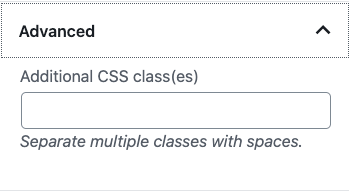 Additional CSS Class(es) option for the ReverbNation Embed block.