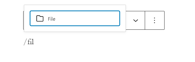 How to add a File block