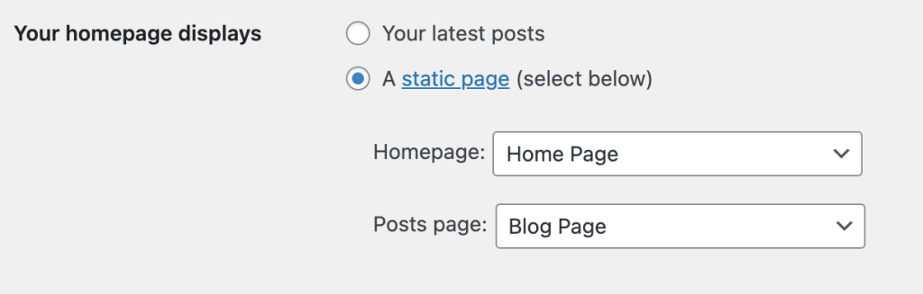 How to create a Static Front Page