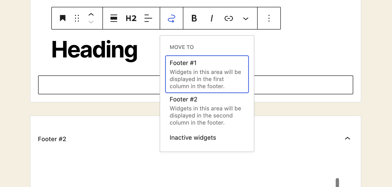 Block widget mover