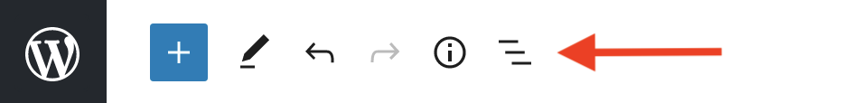 Top toolbar of the editor