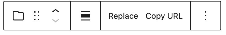 Block toolbar in the File block