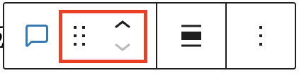 Block moving tools in the Latest comments block