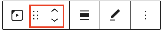 Block moving tools in the WordPress.tv block