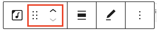 Block moving tools in the SoundCloud block