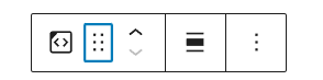 Block toolbar for the Kickstarter Embed block.