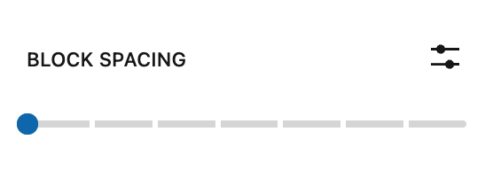 Image showing the various block spacing options.