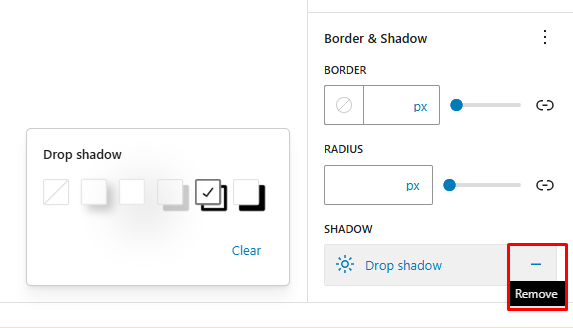 Shadow setting