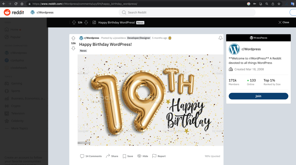 Reddit site