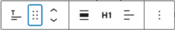 Block moving tools in the search results title block
