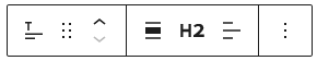 Block Toolbar for the post title block