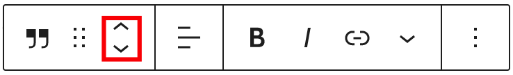 Move handles for the Quote block