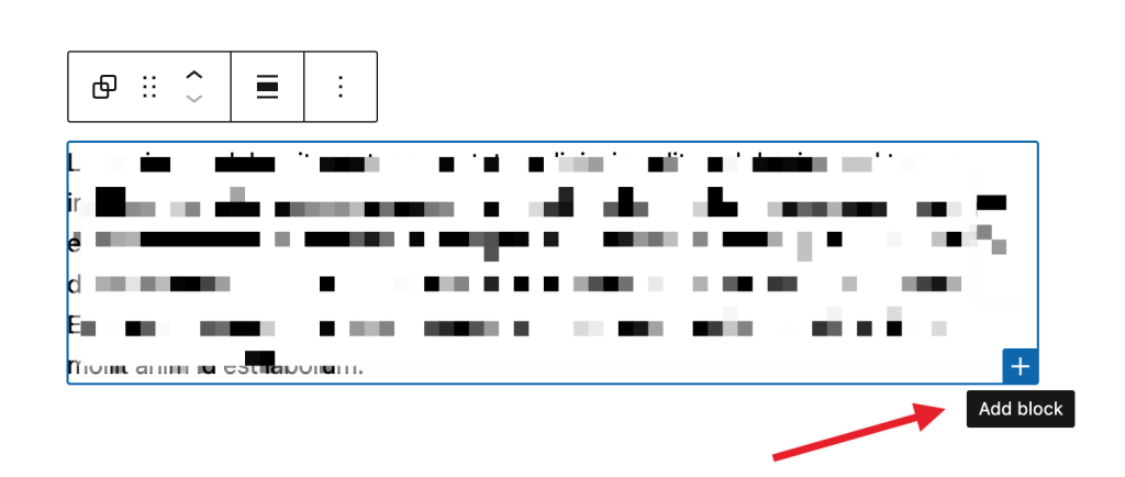 Adding a new block inside an existing group block