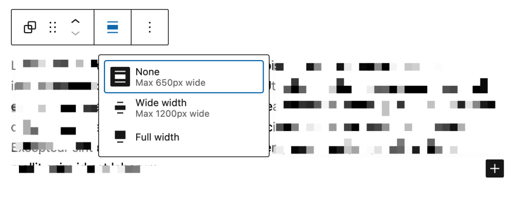 Group block alignment