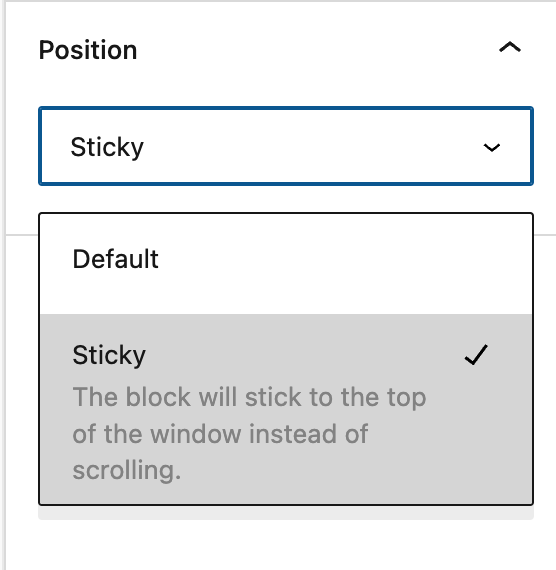Position: Sticky