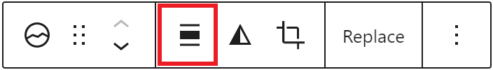 The change alignment button