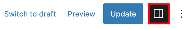 The settings icon on the editor