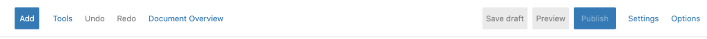 Top Toolbar when the option is turned on