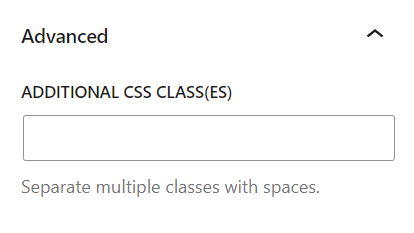 The advanced custom CSS option