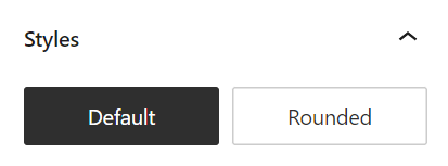 The styles options