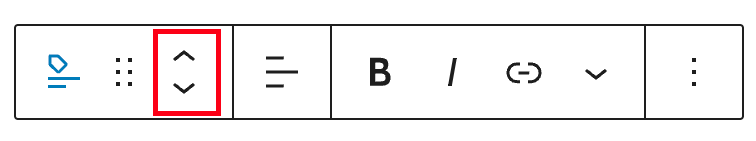 Move arrows in the Tags block