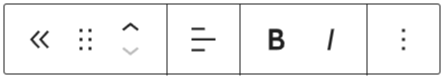 Previous post block toolbar