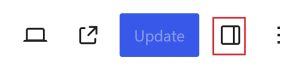 How to open the block settings sidebar