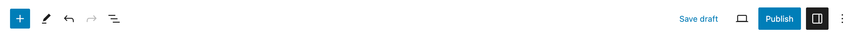 Top Toolbar when the option is turned off