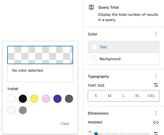 Color settings