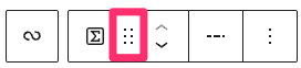 Drag and drop tool on the toolbar